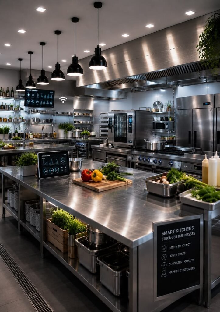 the future of commercial kitchens automation, smart equipment and efficiency trends